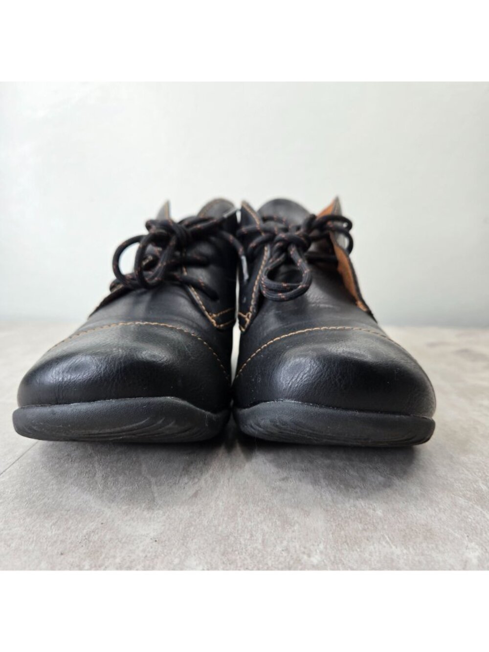 Born Of Concept Chukka Ankle Bootie Sz 9 Black Leather Minimalist Lagenlook Shoe - Picture 3 of 11
